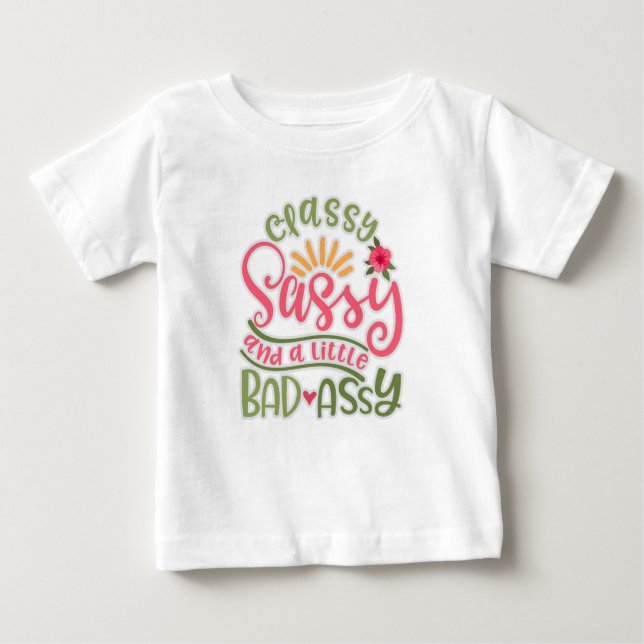 Camiseta Engraçado, Sassy E Um Pouco Mal Assy Sassy Fri (Frente)