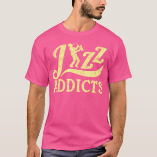 Camiseta Engraçado Saxofone Jazz Music Lover Jazz Viciado e