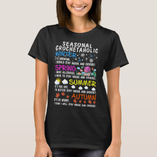 Camiseta Engraçado Sazonal Crochetaholic Crocheting Yarning