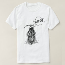 Camiseta Engraçado Scary Spooky Grim Reaper com Synthe Boo