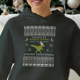 Camiseta Engraçado Script Moderno Dinossaur Winter Merry Xm
