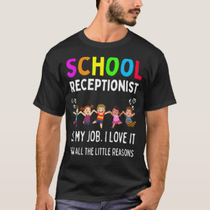 Camiseta Engraçado Secretário Recepcionista Admin De Volta 