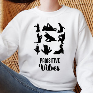 Camiseta Engraçado Seis Gatos Posições De Ioga