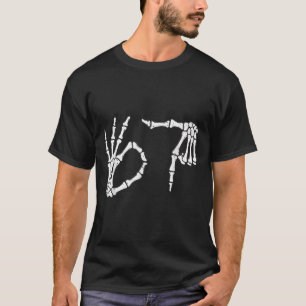Camiseta Engraçado Seis Sete 6 7 Meme 67 Skeleton Hallowee
