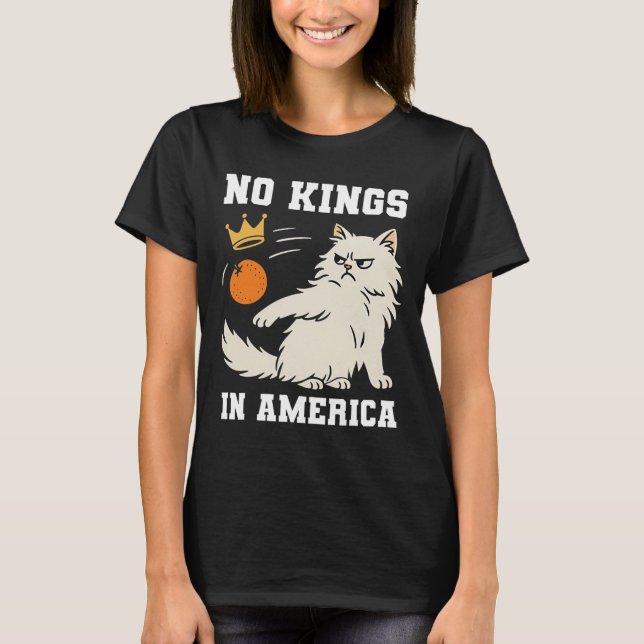 Camiseta Engraçado Sem Reis Na América (Frente)