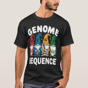 Camiseta Engraçado Sequência do Genoma Gnomo Biologia Físic