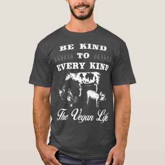 Camiseta Engraçado ser gentil com toda Comida vegetariana
