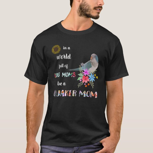 Camiseta Engraçado Ser Um Pássaro De Papagaio Azul Mamãe T  (Frente)