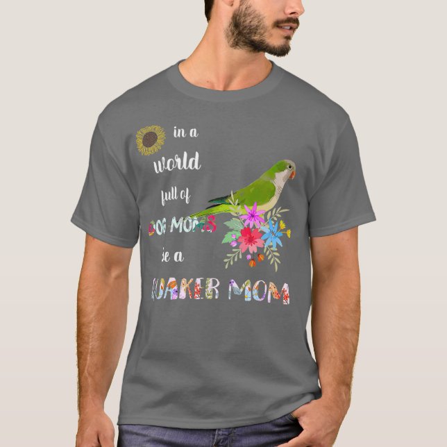 Camiseta Engraçado Ser Um Pássaro De Papagaio Verde Mãe Mãe (Frente)