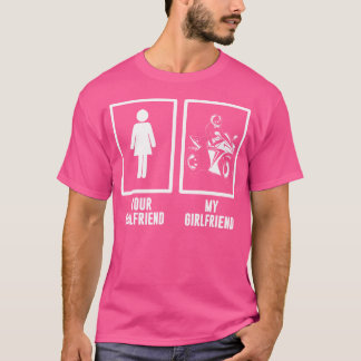 Camiseta Engraçado Seu Namorada, Meu Moto Moto Moto Namorad