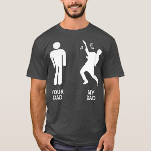 Camiseta Engraçado Seu Pai vs Meu Pai Músico de Violão Acou