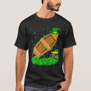 Camiseta Engraçado Shamrock Leprechaun Rua De Barcos De Pe