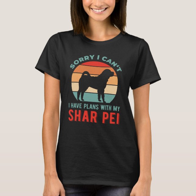 Camiseta Engraçado Shar Pei (Frente)
