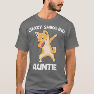 Camiseta Engraçado Shiba Inu Pela Tia Mãe Dabbing Japonês A