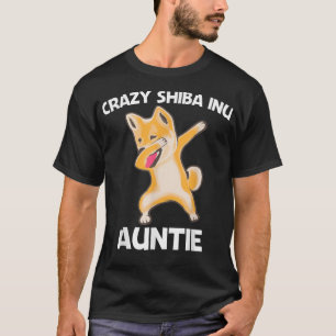 Camiseta Engraçado Shiba Inu Pela Tia Mãe Dabbing Japonês A