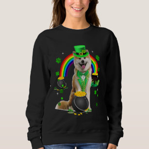 Camiseta Engraçado Shiba Inud Leprechaun Shamrock Rua de Pa