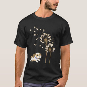 Camiseta Engraçado Shih Tzu Dandelion Cachorro Cachorro Cac
