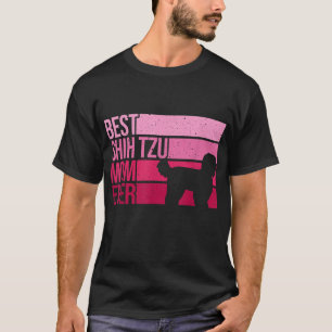 Camiseta Engraçado Shih Tzu Mãe Arte Para Mulheres Dia de a