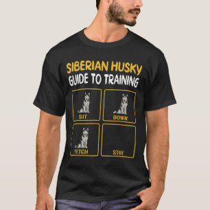 Camiseta Engraçado Siberian Husky Guia Para Treinar Cão Obe