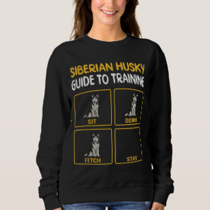 Camiseta Engraçado Siberian Husky Guia Para Treinar Cão Obe