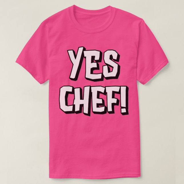 Camiseta Engraçado Sim Chef presente para fãs de cozinhar 1 (Frente do Design)