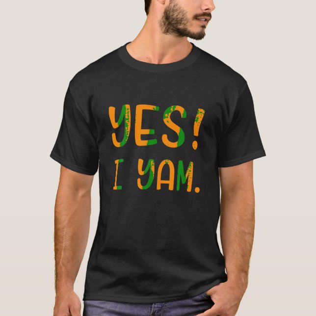 Camiseta Engraçado, sim, eu gosto de batata doce combinando (Frente)