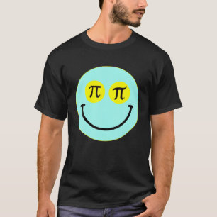 Camiseta Engraçado Símbolo Math Pi Smile Face