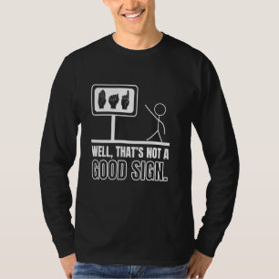 Camiseta Engraçado Sinal Americano ASL Língua Invisível