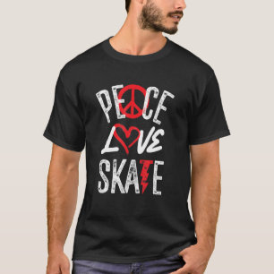 Camiseta Engraçado Skate De Paz Para Mulheres E Homens