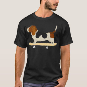 Camiseta Engraçado Skateboard Bassett Hound Dog Gift