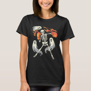 Camiseta Engraçado Skeleton Boxing Amantes do Dia das Bruxa