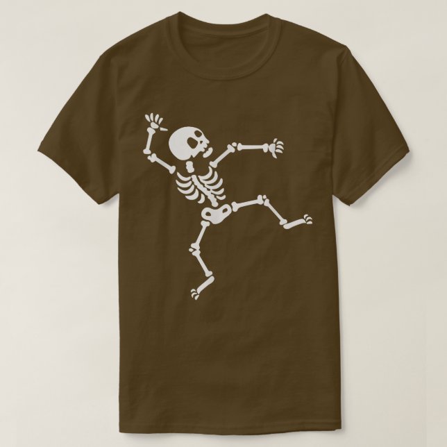 Camiseta Engraçado Skeleton Dancing Meme Halloween Spooky G (Frente do Design)
