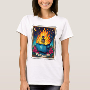 Camiseta Engraçado Skeleton Tarot Emocional Disparo