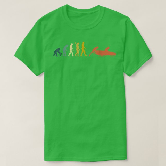 Camiseta Engraçado Sled Evolution Man Vintage (Frente do Design)
