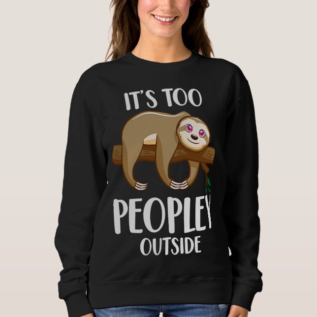 Camiseta Engraçado Sloth Introduverte Animal É Muito (Frente)