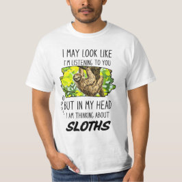 Camiseta Engraçado Sloth Lover