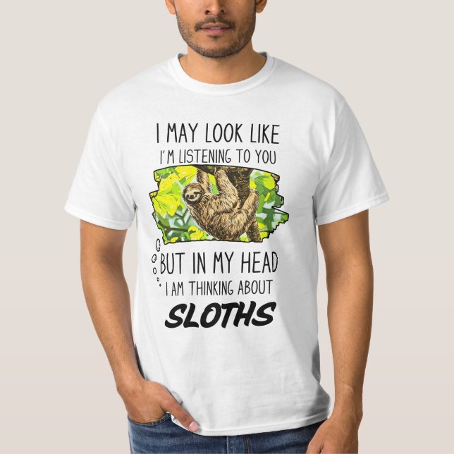 Camiseta Engraçado Sloth Lover (Frente)