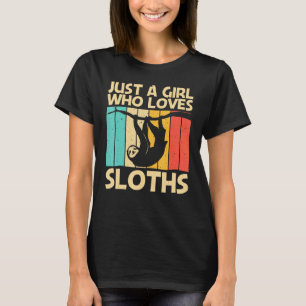 Camiseta Engraçado Sloth Para Meninas Crianças Preguiçosas