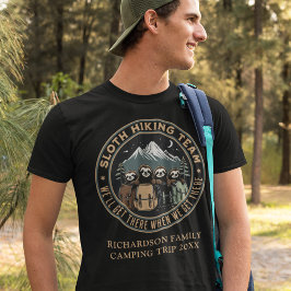 Camiseta Engraçado Sloth Personalizado Viagem de Campanha d