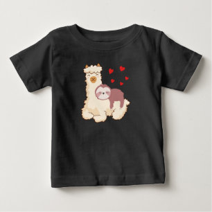 Camiseta Engraçado Sloth Riding Lama Shirt Engraçado Alpa