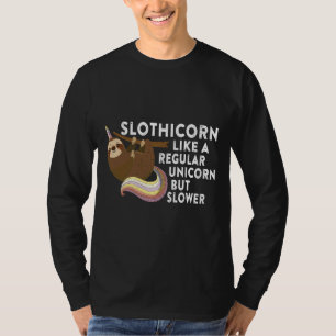Camiseta Engraçado Slothicorn Sloth Meme Como