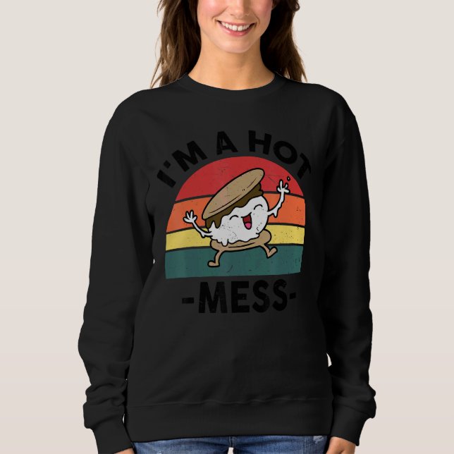 Camiseta Engraçado Smores acampando. Sou um Camper Camper C (Frente)