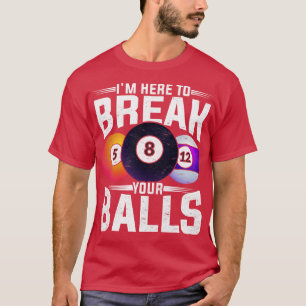 Camiseta Engraçado Snooker 8 Ball Piscina Billiard Player B
