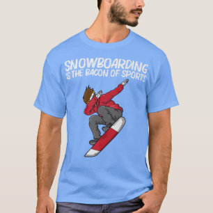 Camiseta Engraçado Snowboard Para Homens Mulheres Skier Sno