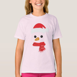 Camiseta Engraçado Snowman Enfrenta Feliz Família de Natal 