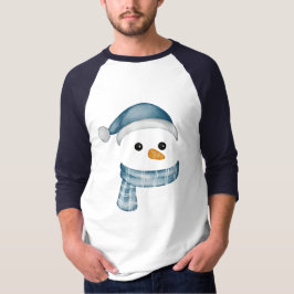 Camiseta Engraçado Snowman Enfrenta Feliz Família de Natal 