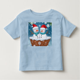 Camiseta Engraçado Snowmen