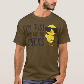 Camiseta Engraçado, só estou aqui pelos Pintinhos.