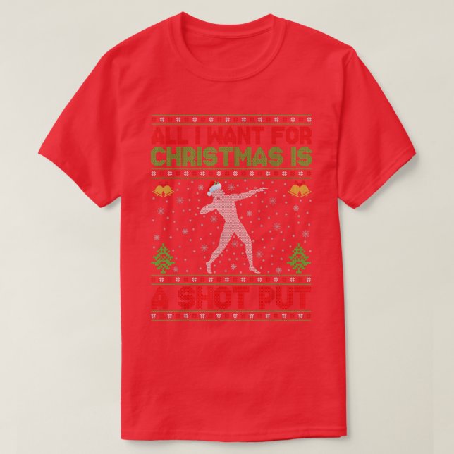Camiseta Engraçado, Só Quero Um Atirado De Natal (Frente do Design)