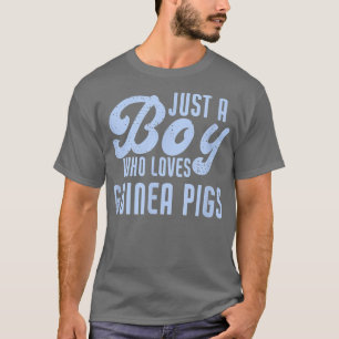 Camiseta Engraçado Só Um Menino Que Ama Porcos-Da-Guiné